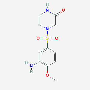 molecular formula C11H15N3O4S B1517286 4-(3-Amino-4-methoxybenzenesulfonyl)piperazin-2-one CAS No. 1036545-01-3