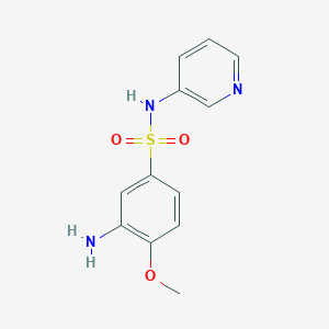 molecular formula C12H13N3O3S B1517287 3-amino-4-methoxy-N-(pyridin-3-yl)benzene-1-sulfonamide CAS No. 1041546-42-2