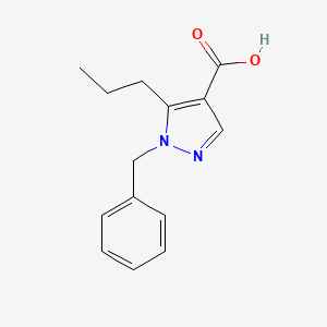 molecular formula C14H16N2O2 B1517288 1-benzyl-5-propyl-1H-pyrazole-4-carboxylic acid CAS No. 1152591-59-7