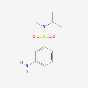 molecular formula C11H18N2O2S B1517300 3-amino-N,4-dimethyl-N-(propan-2-yl)benzene-1-sulfonamide CAS No. 1036446-45-3