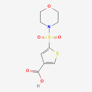 molecular formula C9H11NO5S2 B1517309 5-(Morpholine-4-sulfonyl)thiophene-3-carboxylic acid CAS No. 1041528-64-6
