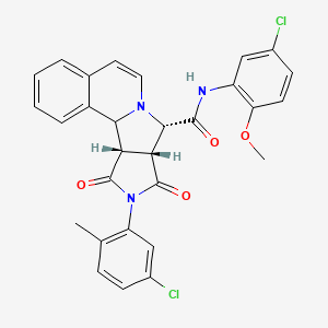 (11S,12R,16S)-N-(5-chloro-2-methoxyphenyl)-14-(5-chloro-2-methylphenyl)-13,15-dioxo-10,14-diazatetracyclo[8.6.0.02,7.012,16]hexadeca-2,4,6,8-tetraene-11-carboxamide