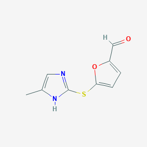 5-[(5-Methyl-1H-imidazol-2-yl)sulfanyl]furan-2-carbaldehyde