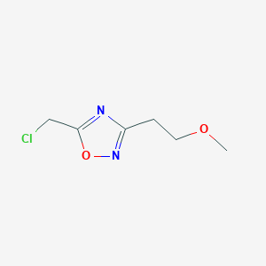 molecular formula C6H9ClN2O2 B1517321 5-(Chloromethyl)-3-(2-methoxyethyl)-1,2,4-oxadiazole CAS No. 1082766-40-2