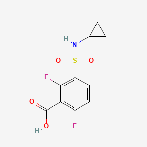 molecular formula C10H9F2NO4S B1517324 3-(Cyclopropylsulfamoyl)-2,6-difluorobenzoic acid CAS No. 1039836-00-4