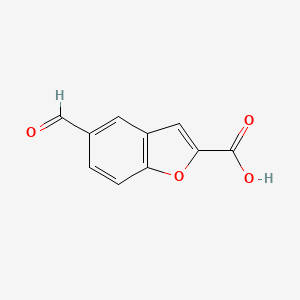 molecular formula C10H6O4 B1517325 5-Formyl-1-benzofuran-2-carboxylic acid CAS No. 10035-38-8