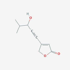 molecular formula C10H12O3 B15173271 4-(3-Hydroxy-4-methylpent-1-yn-1-yl)furan-2(5H)-one CAS No. 920531-33-5