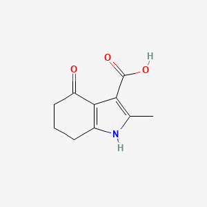 molecular formula C10H11NO3 B1517331 2-甲基-4-氧代-4,5,6,7-四氢-1H-吲哚-3-羧酸 CAS No. 1114596-35-8