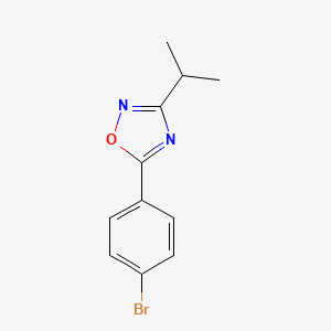 molecular formula C11H11BrN2O B1517333 5-(4-溴苯基)-3-(异丙基)-1,2,4-噁二唑 CAS No. 1120294-70-3