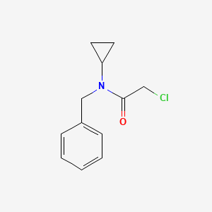 molecular formula C12H14ClNO B1517339 N-苄基-2-氯代-N-环丙基乙酰胺 CAS No. 19047-32-6
