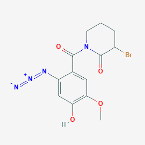 1-(2-Azido-4-hydroxy-5-methoxybenzoyl)-3-bromopiperidin-2-one