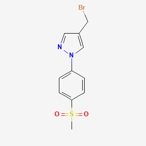 4-(Bromomethyl)-1-[4-(methanesulfonyl)phenyl]-1H-pyrazole