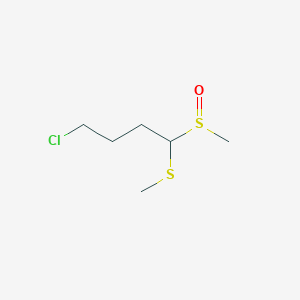 4-Chloro-1-(methanesulfinyl)-1-(methylsulfanyl)butane