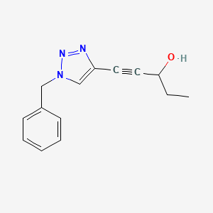 molecular formula C14H15N3O B15173452 1-(1-Benzyl-1H-1,2,3-triazol-4-yl)pent-1-yn-3-ol CAS No. 920282-87-7