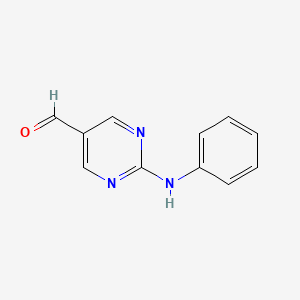 molecular formula C11H9N3O B1517348 2-苯胺基嘧啶-5-甲醛 CAS No. 1080028-75-6