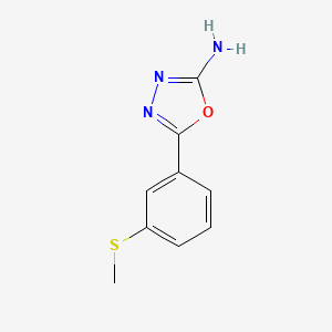 molecular formula C9H9N3OS B1517357 5-[3-(Methylthio)phenyl]-1,3,4-oxadiazol-2-amine CAS No. 1105193-89-2