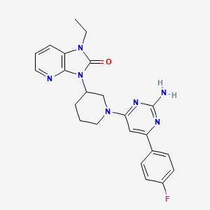 2H-Imidazo[4,5-b]pyridin-2-one, 3-[(3S)-1-[2-amino-6-(4-fluorophenyl)-4-pyrimidinyl]-3-piperidinyl]-1-ethyl-1,3-dihydro-