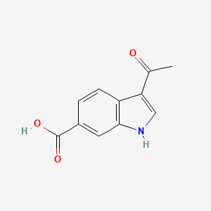 molecular formula C11H9NO3 B1517363 3-乙酰基-1H-吲哚-6-羧酸 CAS No. 1105192-45-7