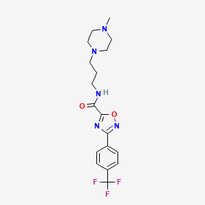 N-[3-(4-methylpiperazin-1-yl)propyl]-3-[4-(trifluoromethyl)phenyl]-1,2,4-oxadiazole-5-carboxamide