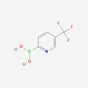 molecular formula C6H5BF3NO2 B151737 5-(Trifluoromethyl)pyridine-2-boronic acid CAS No. 1162257-58-0