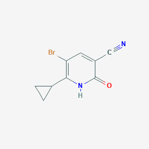 molecular formula C9H7BrN2O B1517374 5-Bromo-6-cyclopropyl-2-oxo-1,2-dihydro-3-pyridinecarbonitrile CAS No. 1135283-57-6