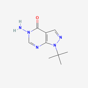 molecular formula C9H13N5O B1517375 5-氨基-1-叔丁基-1,5-二氢-4H-吡唑并[3,4-d]嘧啶-4-酮 CAS No. 1105189-48-7