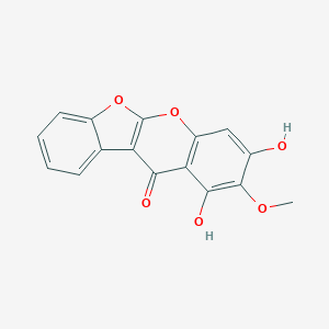 molecular formula C16H10O6 B151738 1,3-Dihydroxy-2-methoxy-11H-benzofuro[2,3-b][1]benzopyran-11-one CAS No. 132915-51-6