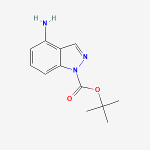 molecular formula C12H15N3O2 B1517386 叔丁基-4-氨基-1H-吲唑-1-羧酸酯 CAS No. 801315-74-2