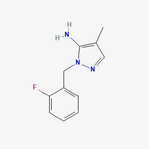 molecular formula C11H12FN3 B1517391 1-(2-Fluorobenzyl)-4-methyl-1H-pyrazol-5-amine CAS No. 1152525-04-6