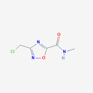 molecular formula C5H6ClN3O2 B1517396 3-(Chloromethyl)-N-methyl-1,2,4-oxadiazole-5-carboxamide CAS No. 1123169-42-5
