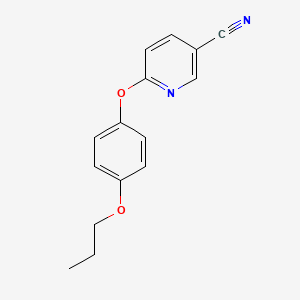 molecular formula C15H14N2O2 B1517424 6-(4-丙氧苯氧基)烟腈 CAS No. 1135282-78-8