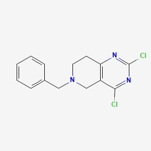 molecular formula C14H13Cl2N3 B1517429 6-苄基-2,4-二氯-5,6,7,8-四氢吡啶并[4,3-d]嘧啶 CAS No. 778574-06-4