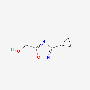 molecular formula C6H8N2O2 B1517439 (3-Cyclopropyl-1,2,4-oxadiazol-5-YL)methanol CAS No. 1123169-46-9