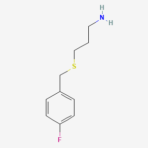 molecular formula C10H14FNS B1517440 3-[(4-Fluorobenzyl)thio]-1-propanamine CAS No. 933758-12-4