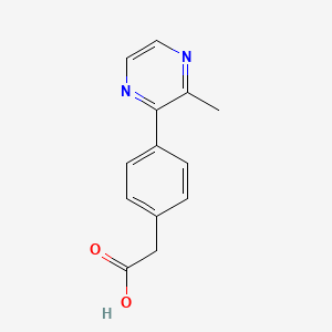 2-[4-(3-Methylpyrazin-2-yl)phenyl]acetic acid