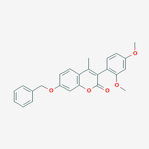 7-(Benzyloxy)-3-(2,4-dimethoxyphenyl)-4-methyl-2H-1-benzopyran-2-one