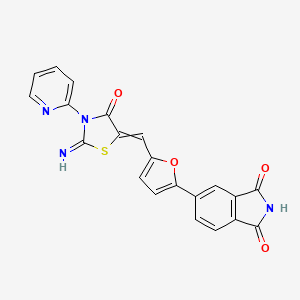 1H-Isoindole-1,3(2H)-dione, 5-[5-[[2-iMino-4-oxo-3-(2-pyridinyl)-5-thiazolidinylidene]Methyl]-2-furanyl]-