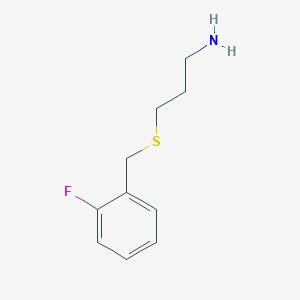 molecular formula C10H14FNS B1517446 3-[(2-氟苄基)硫代]-1-丙胺 CAS No. 1123169-59-4