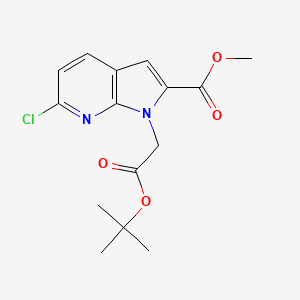 1H-Pyrrolo[2,3-b]pyridine-1-acetic acid, 6-chloro-2-(methoxycarbonyl)-, 1,1-dimethylethyl ester