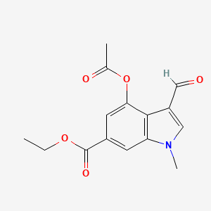 Ethyl 4-acetyloxy-3-formyl-1-methylindole-6-carboxylate