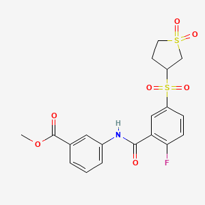 Methyl 3-[({5-[(1,1-dioxidotetrahydrothiophen-3-yl)sulfonyl]-2-fluorophenyl}carbonyl)amino]benzoate