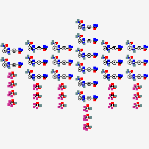 molecular formula C358H239F57N100O78 B15174520 2-[4-(1,3,4-oxadiazol-2-yl)phenyl]-1H-benzimidazole-4-carboxamide;2,2,2-trifluoroacetic acid 