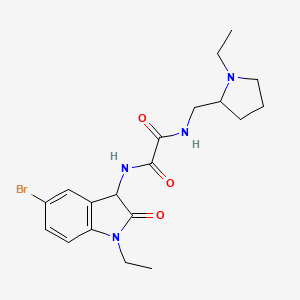 N-(5-bromo-1-ethyl-2-oxo-2,3-dihydro-1H-indol-3-yl)-N'-[(1-ethylpyrrolidin-2-yl)methyl]ethanediamide