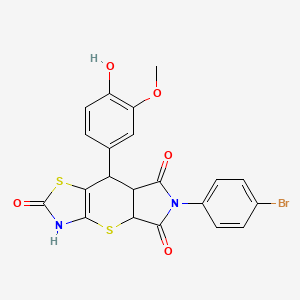 molecular formula C21H15BrN2O5S2 B15174542 C21H15BrN2O5S2 