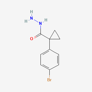 molecular formula C10H11BrN2O B1517461 1-(4-Bromophenyl)cyclopropane-1-carbohydrazide CAS No. 1098360-87-2