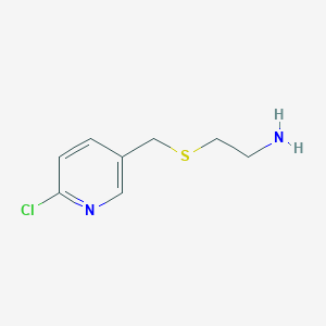 molecular formula C8H11ClN2S B1517478 2-{[(6-Chloropyridin-3-yl)methyl]sulfanyl}ethan-1-amine CAS No. 1094650-98-2