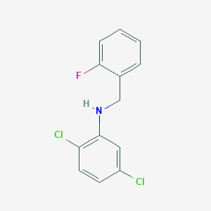 molecular formula C13H10Cl2FN B15174783 2,5-Dichloro-N-(2-fluorobenzyl)aniline 