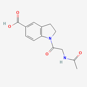 molecular formula C13H14N2O4 B1517486 1-(2-乙酰氨基乙酰)-2,3-二氢-1H-吲哚-5-羧酸 CAS No. 1097060-91-7
