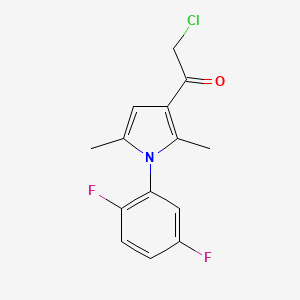 molecular formula C14H12ClF2NO B1517488 2-chloro-1-(1-(2,5-difluorophenyl)-2,5-dimethyl-1H-pyrrol-3-yl)ethan-1-one CAS No. 885268-70-2