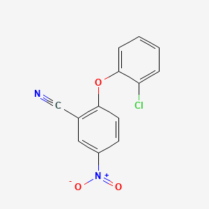 molecular formula C13H7ClN2O3 B15174888 Benzonitrile, 2-(2-chlorophenoxy)-5-nitro- CAS No. 99902-77-9